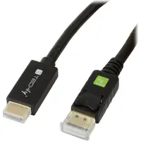 Techly EFB ICOC-DSP-H12-020 Konverter DisplayPort 1.2 auf HDMI, Stecker/Stecker, schwarz, 2 m ICOCDSPH12020