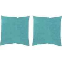 Home wohnideen Dekokissen "ELMER 2ER PACK MIT FÜLLUNG" Gr. 2, blau (petrol, unifarben), B:50cm L:50cm, Polyester, Dekokissen_Sitzkissen_Kissenhüllen, Dekokissen