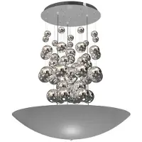 Milagro PERLA ML858 silberne LED-Kronleuchter-Pendelleuchte