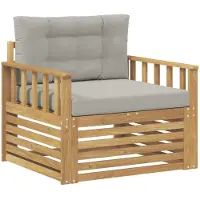 vidaXL Outdoor-Sofa Polyester Weiß