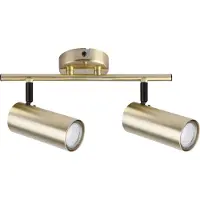 Candellux Deckenleuchte mit beweglichen Schirmen Messing Strahler 2x15W