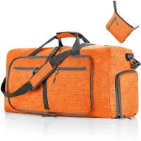Unyqoos Reisetasche 69 x 29 x 38 cm – große, faltbare Sport- & Reisetasche mit Schuhfach, 4 Reißverschlussfächer, Trolleyfach, wasserfestes Oxford-Gewebe, gepolsterter Schulterriemen