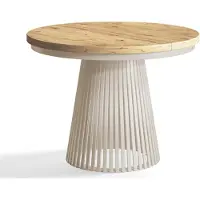 Alpi Möbel Runder Esstisch Ausziehbar - Wohnzimmertisch und Küchentisch - Tisch mit Stabile Metallbeine - Durchmesser 100 cm - Artisan - Kollektion Nero