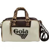 Gola Handtasche Umhängetasche Micro Reynolds Leopard Dark Brown / Ecru / Gold creme