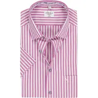 MARVELIS Kurzarmhemd , Herren, Gr. 39, N-Gr, rosa (fuchsia), Web, Obermaterial: 100% Baumwolle, gestreift, Hemden Kurzarmhemd, Businesshemd, modern fit, bügelfrei, Kentkragen
