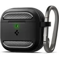 Spigen Rugged Armor, Hülle, Silikon, Thermoplastische Polyurethane (TPU), 31,1 g, Schwarz