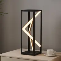 Stars of Light LED-Tischlampe Penela schwarz/gold 43 cm CCT