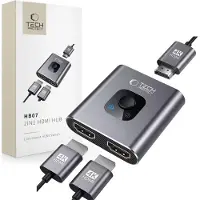 Tech-Protect HB07, HDMI Typ A (Standard), 2 x HDMI, Buchse, Buchse, Gerade, Gerade