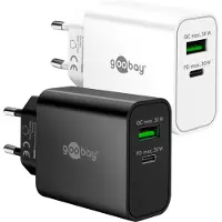 Goobay 30 W USB-C PD GaN Dual-Schnellladegerät schwarz