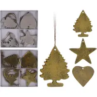 Koopmann Home Styling Hänge-Deko-Aluminium-Set 4-tlg