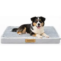 Dogeste Spini Orthopädisches Hundebett aus Cord, Gelenkschonend, Waschbar, Rutschfest, 90x50x8 cm