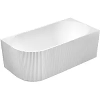 Hak TIBERA STRIP R Eckbadewanne, 170x80cm, Wellenpaneel, Weiß