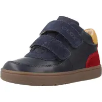Geox B Biglia Boy Kinderschuhe Blau mit Klettverschluss und atmungsaktiver Sohle