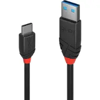 Lindy 36917, 1,5 m, USB A, USB C, USB 3.2 Gen 1 (3.1 Gen 1), 10 Gbit/s, Schwarz