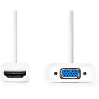 Nedis Ccgb34900wt02 Hdmi-kabel Hdmi-vga F 1080p Vernickelt 0.2 M