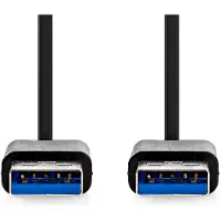 Nedis CCGB61000BK10 USB-Kabel USB 3.2 Gen 1 USB-A Stecker beidseitig 1 m Schwarz