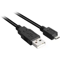 Sharkoon 3m, USB2.0-A/USB2.0 Micro-B, 3 m, USB A, Micro-USB B, USB 2.0, Männlich/Männlich, Schwarz