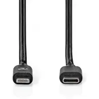 Nedis CCGL39650BK10 Lightning-Kabel Apple 8-Pin auf USB-C Stecker 1 m Schwarz