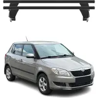 Menabo Dachträger Grundtäger für Skoda Fabia 2007-2014 ABE Aluminium Schwarz 2x