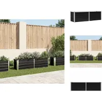 vidaXL Garten-Hochbeet Anthrazit 160 x 40 x 45 cm Verzinkter Stahl