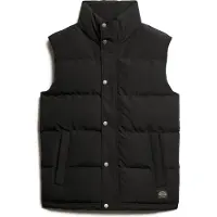 Superdry für Herren. M5012151A Weste ohne Kapuze Everest schwarz (M), Lässig, Nachhaltig, Recyceltes Nylon