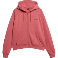 Superdry für Damen. W2012287A Kapuzensweatshirt mit Reißverschluss Essential Logo Raglan rot (L), Lässig, Baumwolle