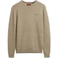 Superdry für Herren. M6110641A Essential Pullover in Beige mit schmaler Passform (XXL), Lässig, Wolle