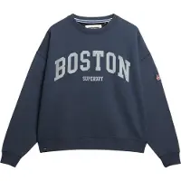 Superdry für Damen. W2012442A Übergroßes Athletic Sweatshirt marineblau (L), Lässig, Baumwolle