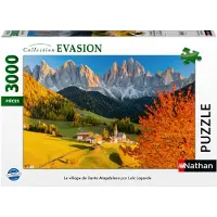 Nathan 3000-Teile-Puzzle – Das Dorf Santa Magdalena von Loïc Lagarde – Ab 14 Jahren – Perfect Fit – Escape Collection – 12001871
