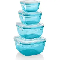 OEM Grizzly-ersettingsset aus Kunststoff, 4 Behälter (0,5L, 0,9L, 1,5L, 2,4L), wasserdicht, magnetronbeständig