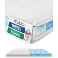 AM Qualitätsmatratzen | Premium Topper 100x220 cm | 6 cm Höhe | Matratzenauflage | 100/220 | Hochwertiger Topper Germany
