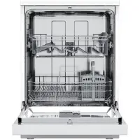 Teka DFS 46750, Freistehend, Standardgröße (60 cm), Weiß, Schwarz, Weiß, Tasten, LED