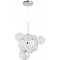 REALITY IMPORT Hängeleuchte LED Multiverse, verchromt, 10W, neutralweiß, 800lm, Glas, Abmessungen: 120x60x50cm, IP20, Reality