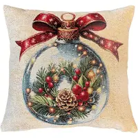 Home wohnideen Dekokissen "CHRISTMAS BALL", bunt, B:45cm L:45cm, Baumwolle, Polyester, Dekokissen_Sitzkissen_Kissenhüllen, Dekokissen, ohne Füllung, Gobelin
