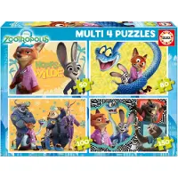 Educa Zootropolis Puzzle | Set mit 4 Puzzles | 50-150 Teile | ab 5