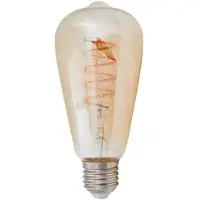 LINDBY E27 LED-Rustika Curved Line 4W, 1.800K, amber