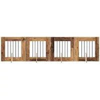 Syfax Klappbares Hundetor mit Ständern 4 stk. Altholz 241 cm