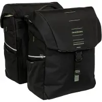 New Looxs Doppelte Fahrradtasche Vigo Double RackTime 2.0 - 40 Liter - 30 x 19 x 40 cm (2x) - Schwarz-Grün