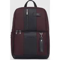 Piquadro Brief 2 Laptoprucksack aus rezykliertem Stoff für 14" Notebook wengè