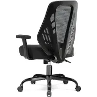 GTPLAYER COMHOMA Ergonomischer Bürostuhl Schreibtischstuhl mit Verstellbaren Armlehnen, Gamingstuhl atmungsaktives Mesh, V-förmige Rückenlehne, Wippfunktion