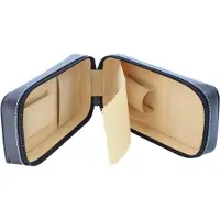 OEM Uhrenetui für 2 Uhren mit Reißverschluss aus feinstem Rind Leder 16,5x8x5cm (BxHxT) (braun)