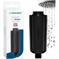 Wessper AquaShower Duschfilter Schwarz mit KDF – Wasserfilter Dusche gegen Chlor Kalk