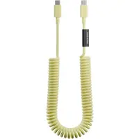 Native Union , USB-C auf USB-C Spiralkabel 60W 2,4m Serie POP Schnellladen, Gelb