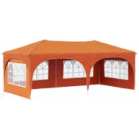 Syfax Pop-up Partyzelt 575 x 288 x 245 cm Orange Oxford-Stoff