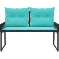 vidaXL Bank Outdoor 2 -Seater 4 stk. 110 x 59 x 82 cm Poly-Rattan