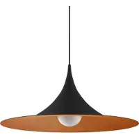 Lumicom Pendelleuchte Louie aus handaufgetragenem Blattmetall, 57 cm breit, 27 cm hoch