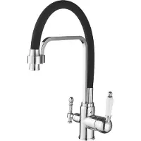 OEM Drehschnellanschluss 360° drehbar mit Auszugdüse, 3in1 Mischventil für Wasserfilter