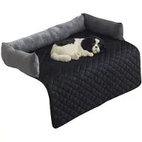 OEM Weiches Hundebett, Grau-Schwarz, 90x90cm, Waschbar