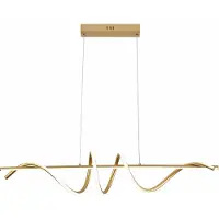 REALITY IMPORT Hängeleuchte LED Serpent, Gold, 34W, Farbton: Weiß, 2720lm, Material: Metall, Abmessungen: 120x90x20cm, Schutzart: IP20, Marke: Reality