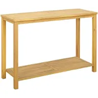 Syfax Gartenkonsole Tisch Helles Akazienholz 110 x 40 x 75 cm